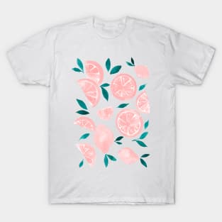 Watercolor lemons pink and teal T-Shirt